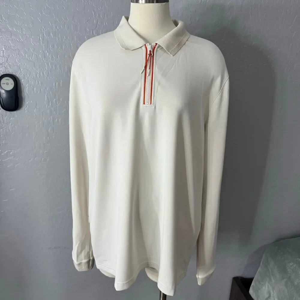 Sealskinz Cream Heywood Long Sleeve Polo, XL